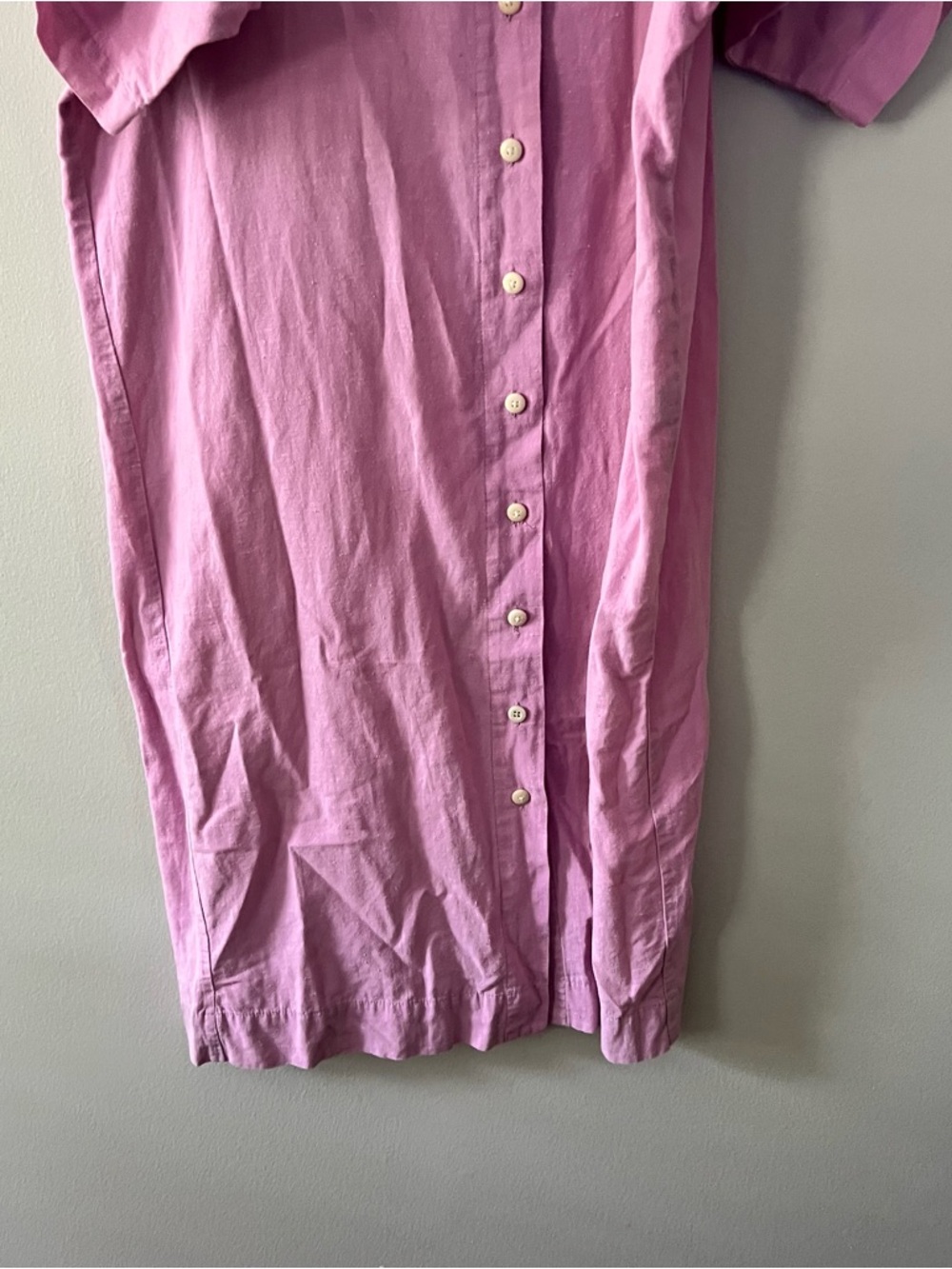Ilana Kohn Women’s Cotton Pink Button Front Midi Dress Size XXS - Picture 4 of 9